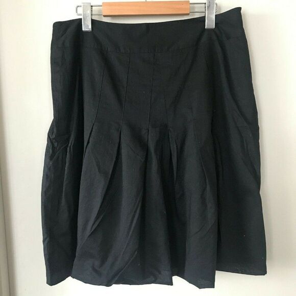 Apostrophe Black Skirt Size 12 100% Cotton - Picture 1 of 5